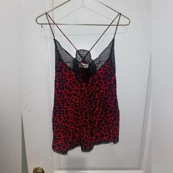 New! Zadig & Voltaire Christy SILK Top in the Red Leopard Print  ❤️ Small - Picture 13 of 16